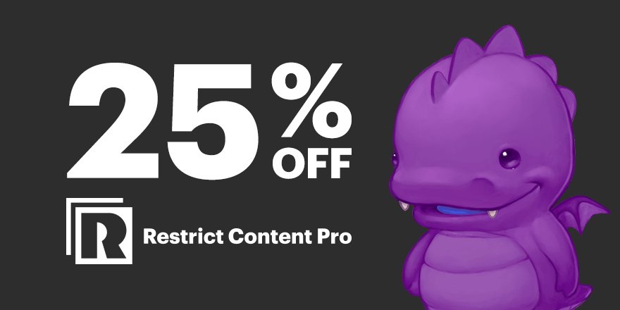Our Black Friday/Cyber Monday sale has begun! 🏁  Get 25% off Restrict Content Pro all weekend. Use code BFCM2017 at checkout! #blackfriday #cybermonday RestrictContentPro.com