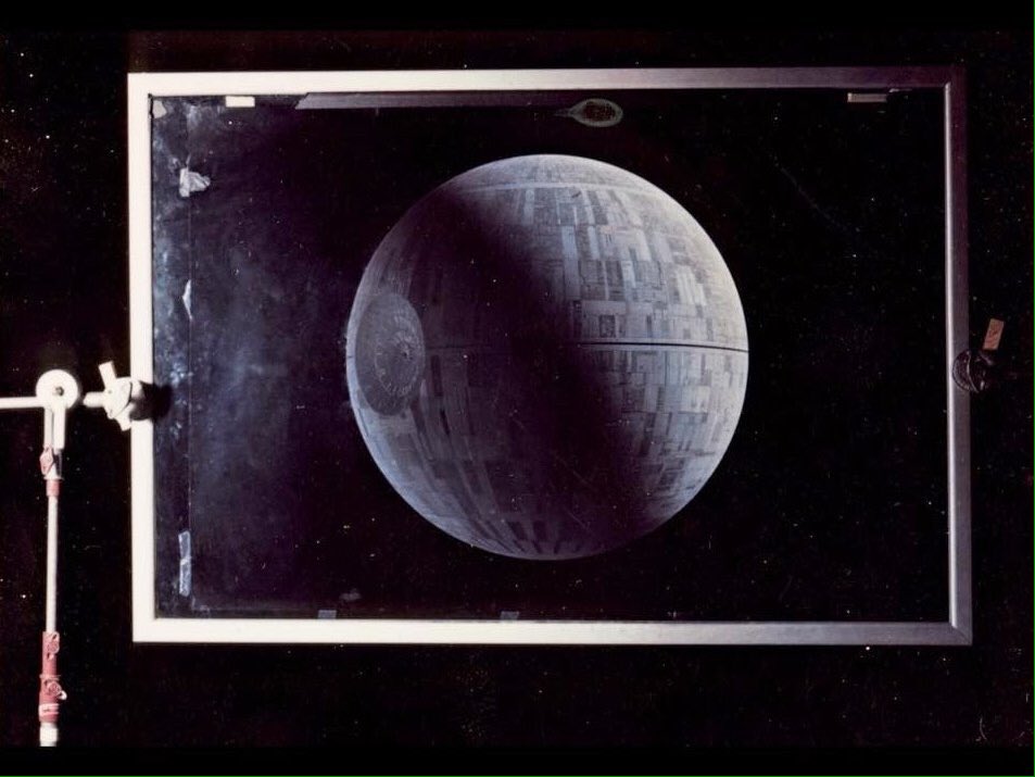 Humanoid History on X: "Early Ralph McQuarrie matte painting of the Death  Star in the original STAR WARS (1977) #scifi #starwars  https://t.co/S8YhvJ3dRg" / X