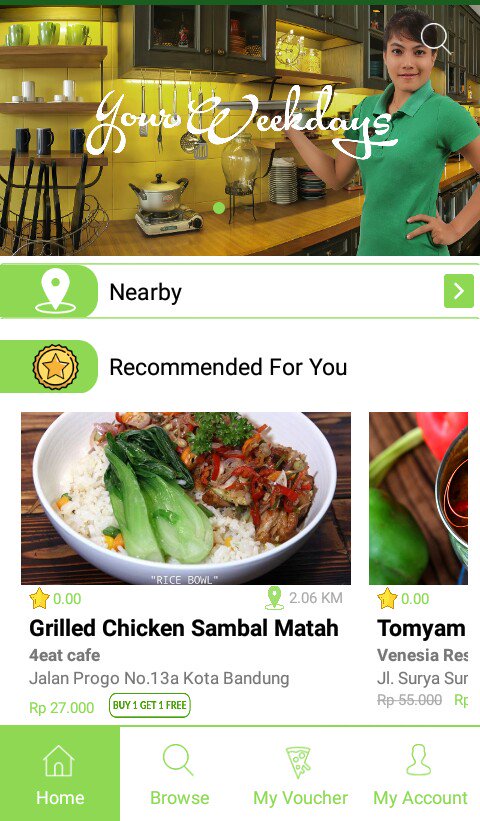 Grilled Chicken Sambal Matah lagi promo di 4eatcafe. Buy 1 get 1 free dengan YourWeekdays mobile apps #diskon #promo #kuliner #makanenak #ceritaperut #bandung #yourbandung