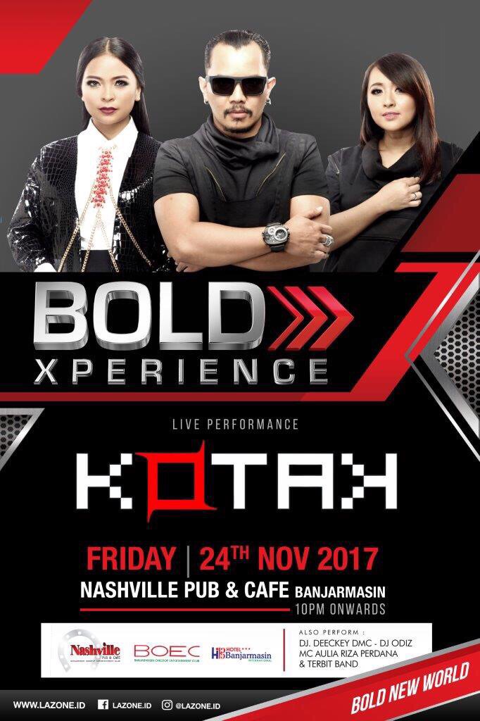 kotakband_'s tweet photo. Banjarmasin siapkan energinya \m/ kita senang2 bareng Kotak di Nashville Pub and Cafe malam ini https://t.co/SHcdrRtyUt