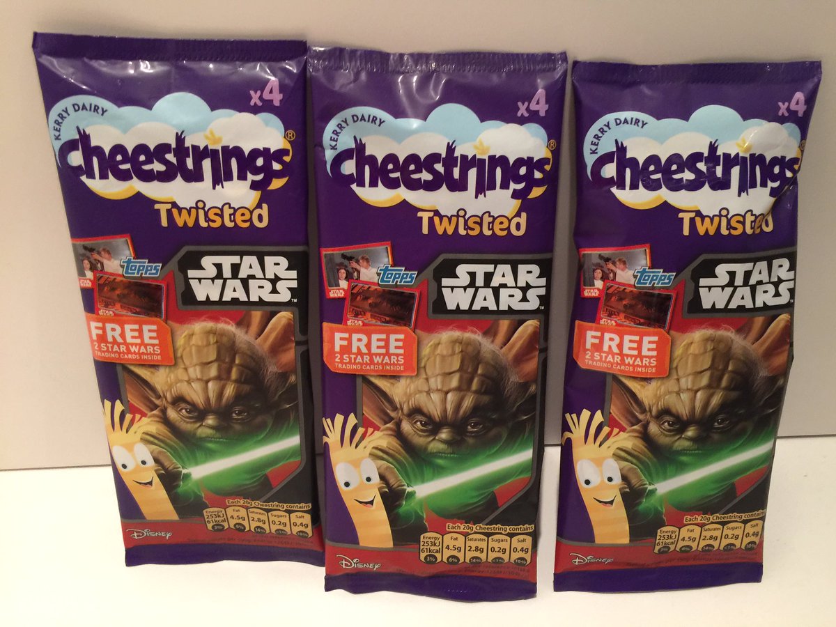 UKToyCollector's tweet photo. Something tasty from my #StarWarsFoodPackagingCollection in my #StarWarsCollectionRoom
#StarWarsCheestrings by #KerryDairy circa 2015/16
#Yoda Twisted #Cheestrings 4 pack
#StarWars #TheLastJedi https://t.co/tWskLLdZOW