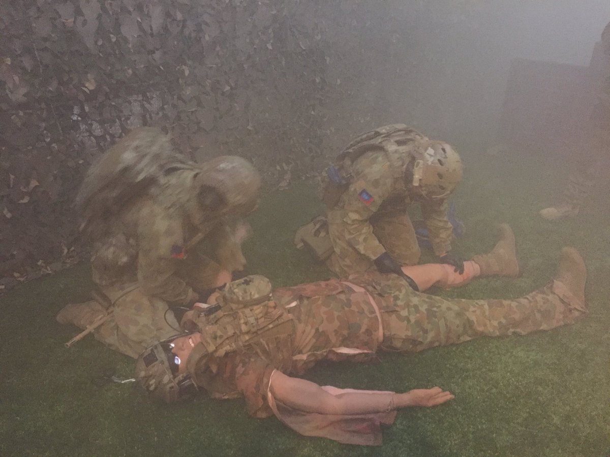 RSMAusArmy's tweet photo. Privileged to visit #4CSSB during their Care of the Combat Casualty training today. Outstanding #initiative & realism 👍 @AustralianArmy https://t.co/tnr2ccNK0m
