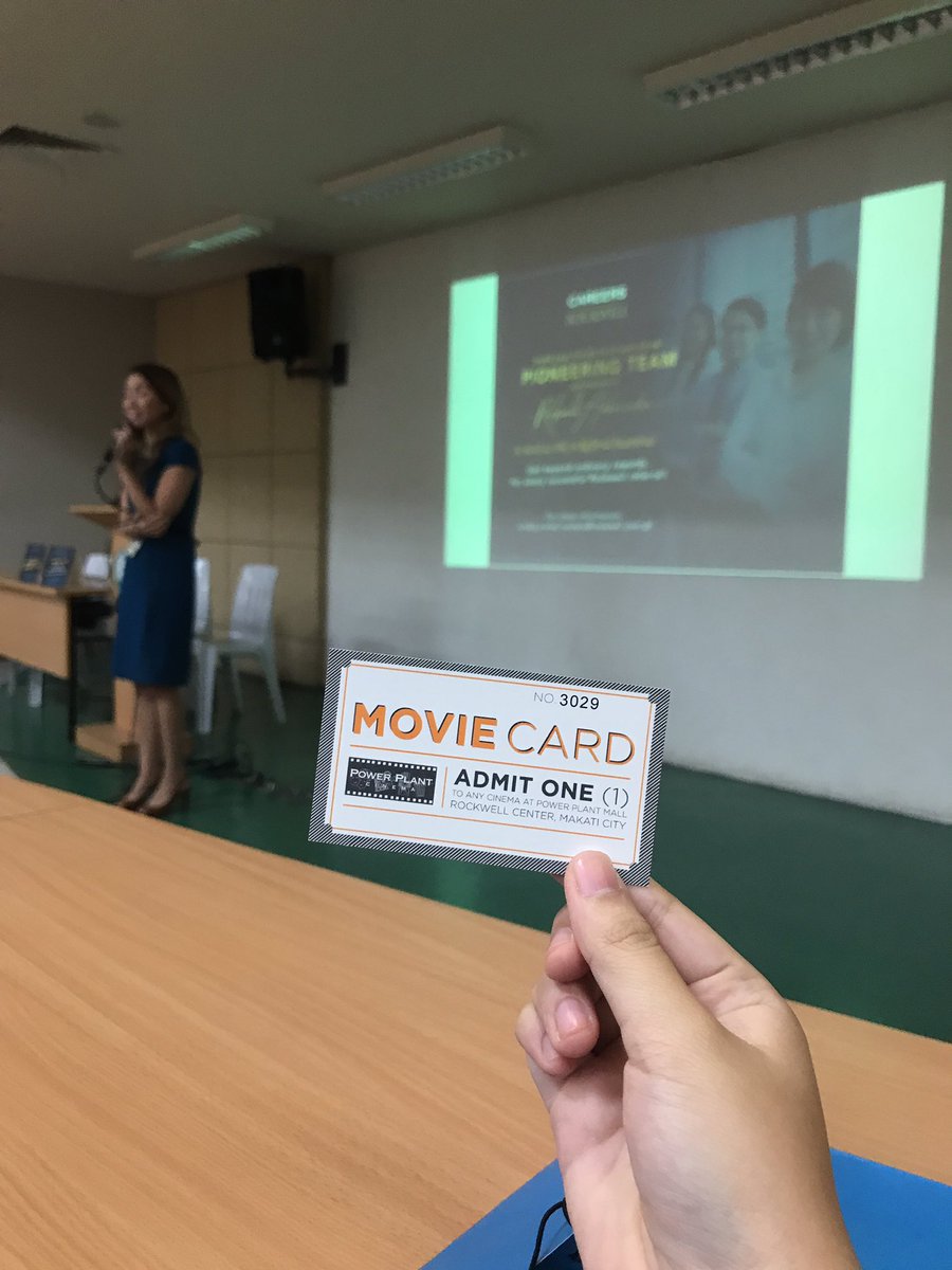 BLAZE2017_'s tweet photo. Movie cards were awarded to students who were able to ask value adding questions 💚 thank you, Rockwell ✨ https://t.co/X8EnBoZOBI