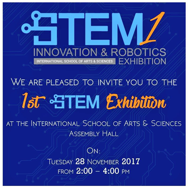 ISAS_Dubai's tweet photo. Proud to announce our 1st STEM Exhibition #STEM_ISAS #Innovation #Robotics @KHDA @MBRSpaceCentre @HHShkMohd @emiratesyouth @AlBayanNews @alkhaleej https://t.co/X2RQ2Inel5