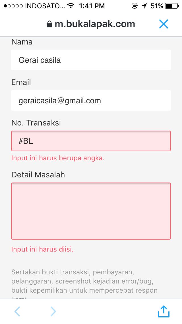 malanggadget's tweet photo. @BukaBantuan bagian no transaksi tdk bsa di input krn no tagihan saya #BL17115QMLFXINV (ada huruf) https://t.co/AhJIb45g59
