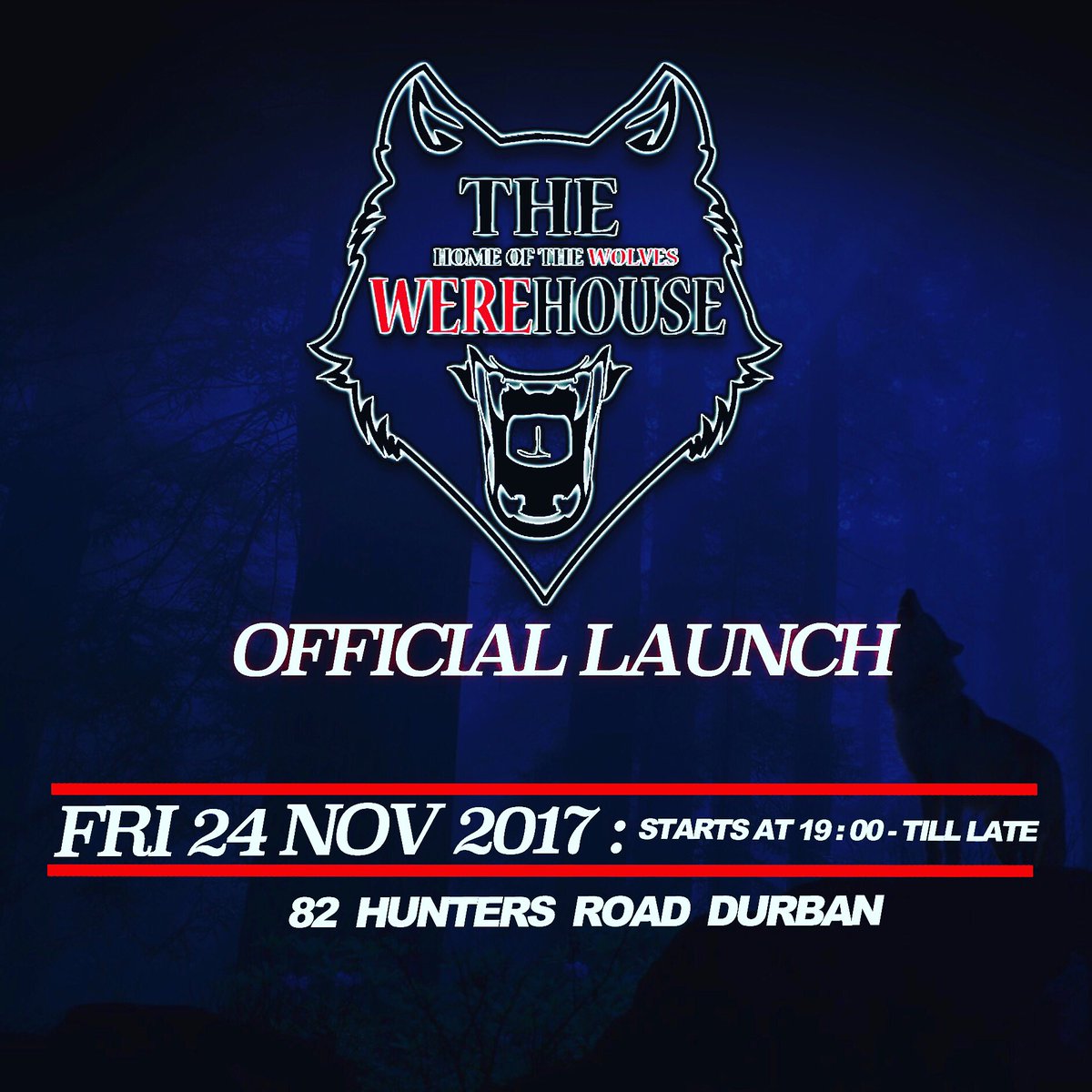 AewonWolf's tweet photo. Retweet and share this like crazy! A black owned, game changing space for DBN is being launched tonight! #TheWereHouseLaunch https://t.co/8znlgBuooe