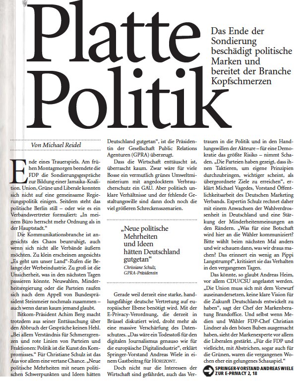AndreasHeim_BO's tweet photo. Die Kommunikationsbranche diskutiert über #JamaikaAbbruch, exklusiv bei @Horizont https://t.co/qA3tyUUFk1