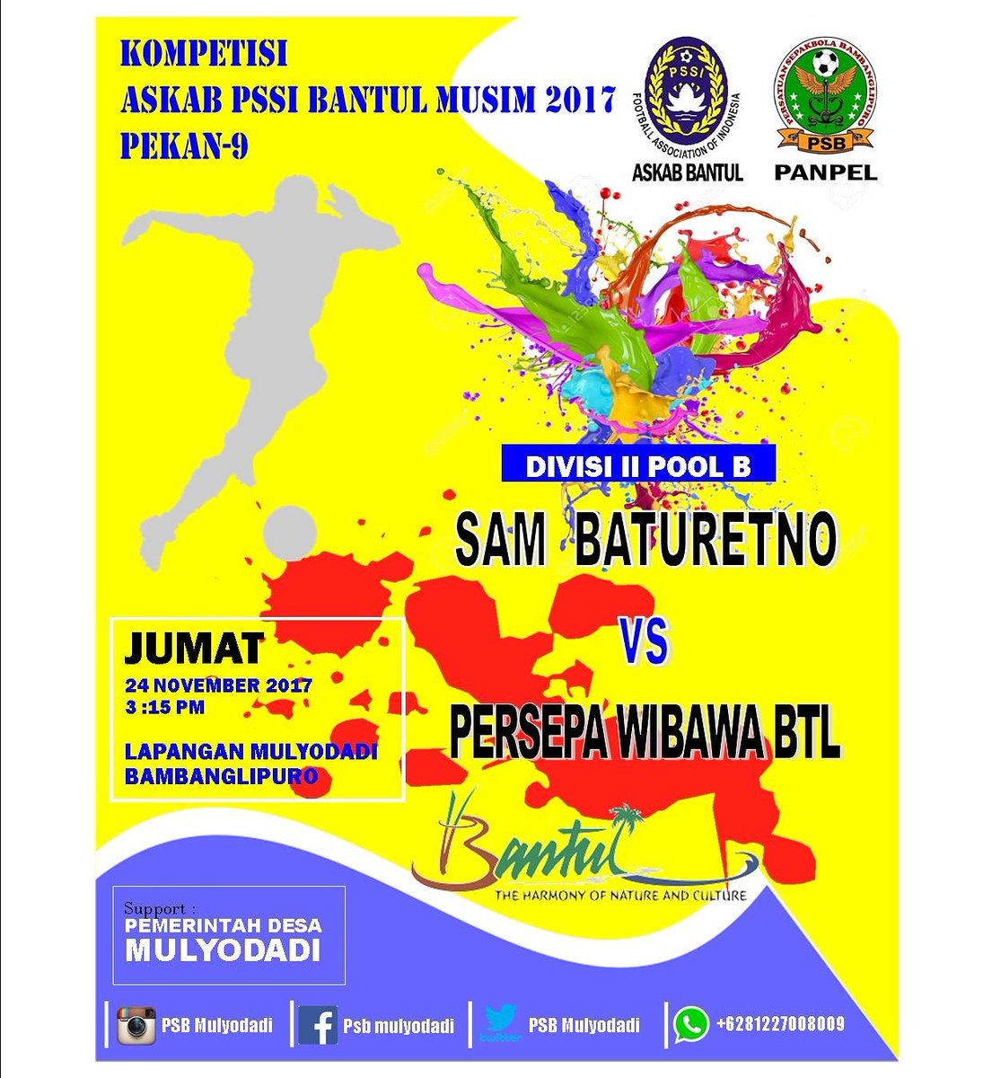 FC_PSB's tweet photo. Kompetisi Askab PSSI Bantul
Lapangan Mulyodadi Bambanglipuro @JelajahBantul @muhrobby1 @PSSI_Bantul @Taraphz #divisidua #askabpssibantul #kompetisiaskabbantul https://t.co/etZOkPjNAO