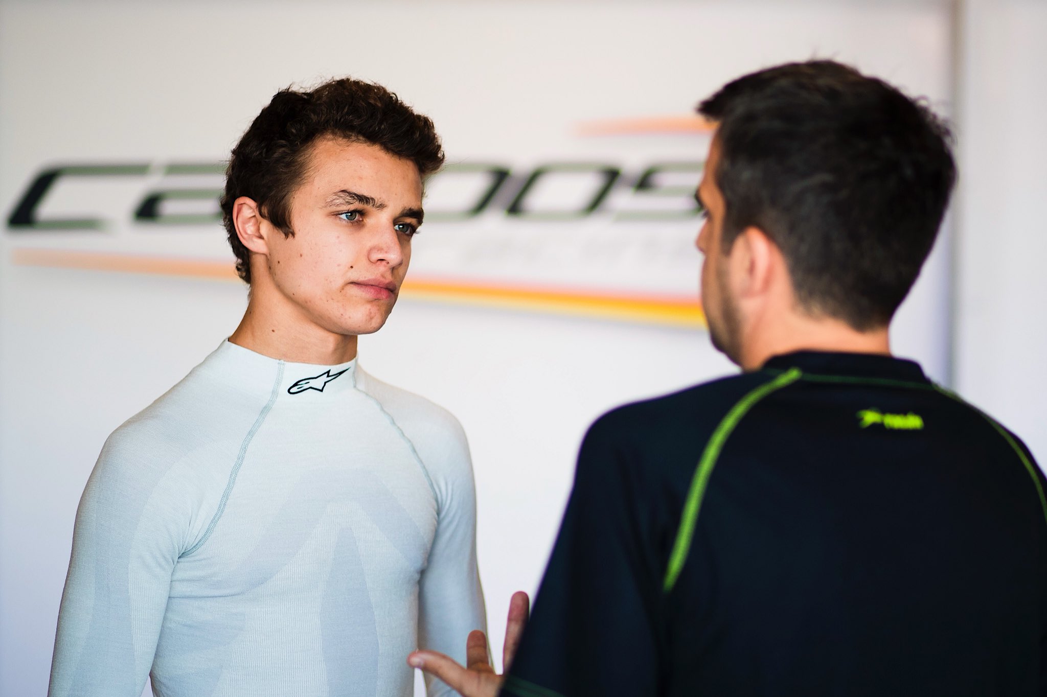 Lando Norris Sticking Two Feet In The Car Later Let S See What This Baby Can Do