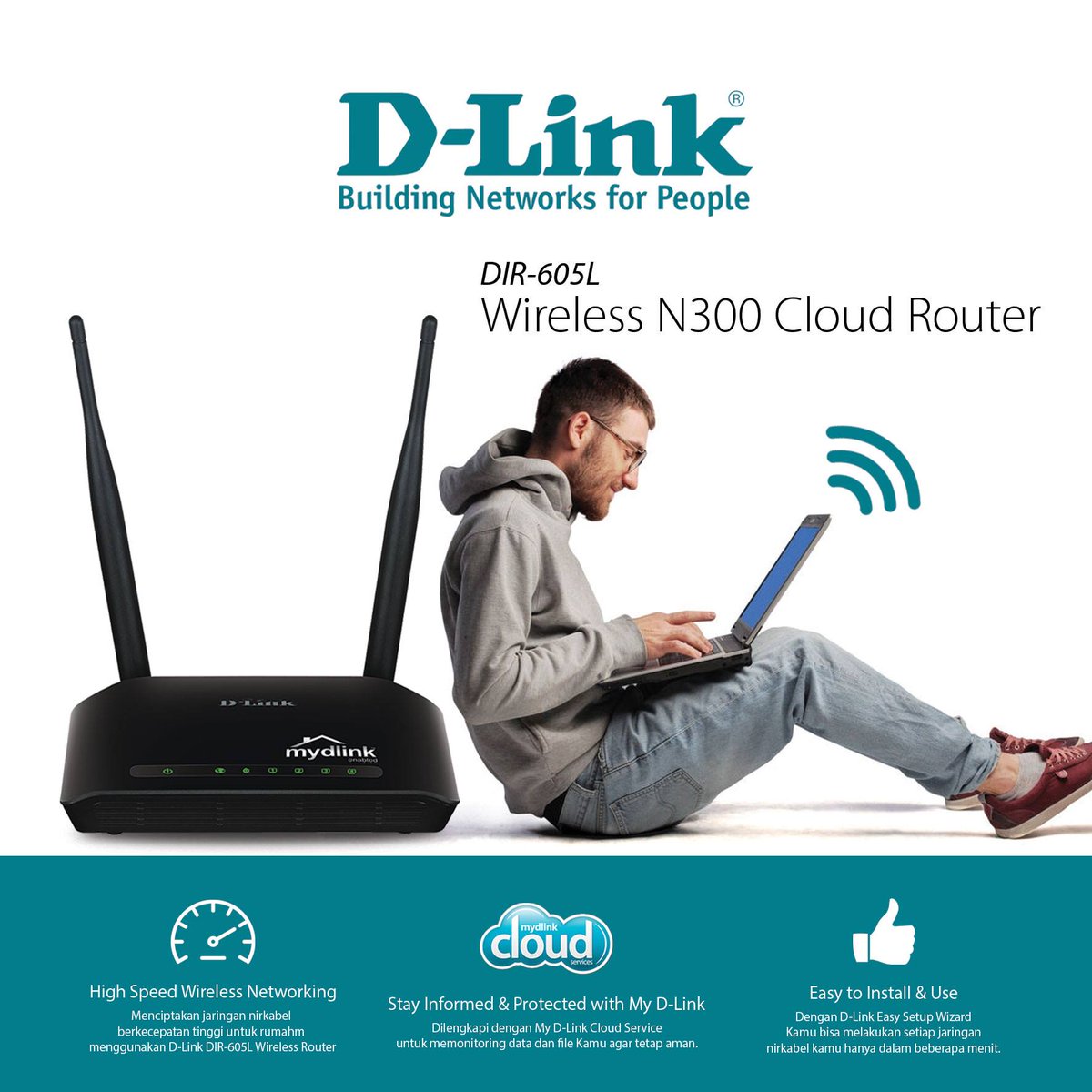 DlinkID's tweet photo. Router dengan teknologi Wireless N300 ini dapat menciptakan jaringan nirkabel berkecepatan tinggi untuk rumahmu #DLinkers!
.
.
.
#DLinkID #Router #wirelessN #Smarttech #tech #dlink https://t.co/Znyk3GCLLF