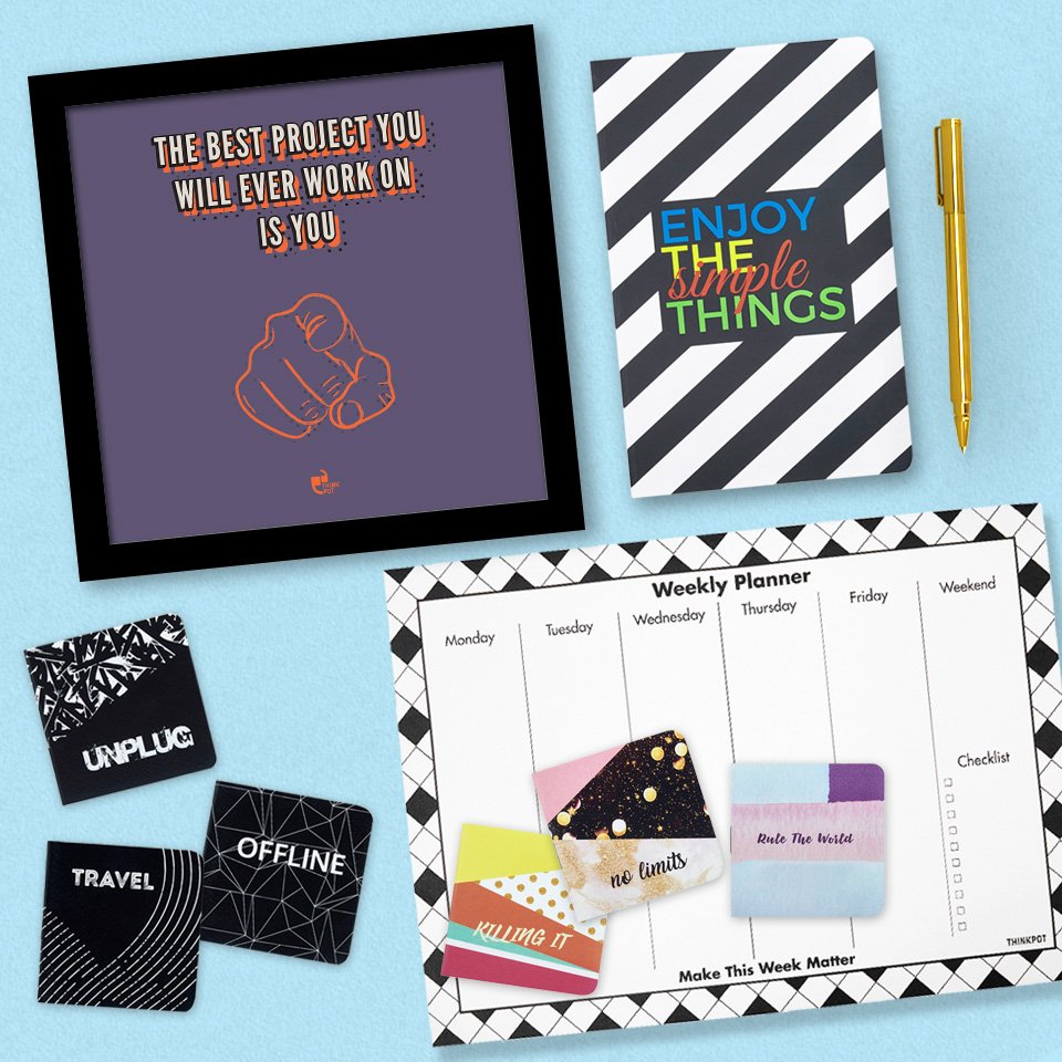 thinkpotcom's tweet image. All you need today! And Everyday :) #Thinkpot #Stationery #WallDecor #PocketBooks #Premium #Planner #WeeklyPlanner #Motivation #Inspiration #DeskEssentials #Quirky #Gifts #Simple #Enjoy #Nolimits #Success #Quotes #Happiness