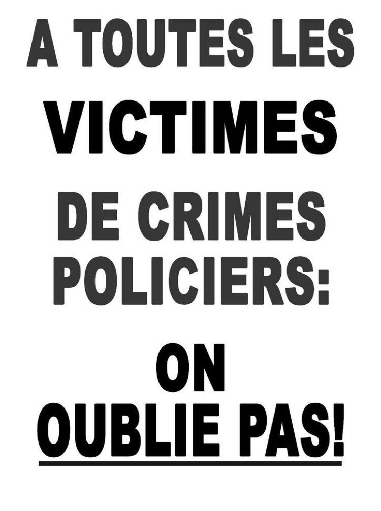 vanessbdx's tweet photo. Une immense pensée aux familles🙏🏽Justice et Vérité pour #Adama #Wissam #Lhaoucine #Zieb #Bouna #Larami #Mushin #Hocine #Lamine #Remi #Amine #Abdoulaye #Babacar #Amadou #Curtis #Angelo #Yacine #Nico et à toutes les autres les victimes🙏🏽 la liste est tellement longues 😔😡 https://t.co/6g87O5wFJP