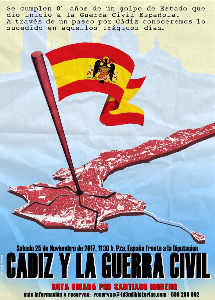 1d3milhistorias's tweet photo. Tenemos dos rutas para este fin de semana
 Cádiz y la Guerra Civil, sábado 25, 11:30 h.
 Cádiz, 1d3milCarnavales, domingo 26, 11:30 h.
 Más info en reservas@1d3milhistorias.com ; https://t.co/G4kdX5n1oa"

@CityExpert_ @XXcong_carnaval @CarnavalyCOAC @VisitCadiz @el_canadas https://t.co/isA5wdCDxM