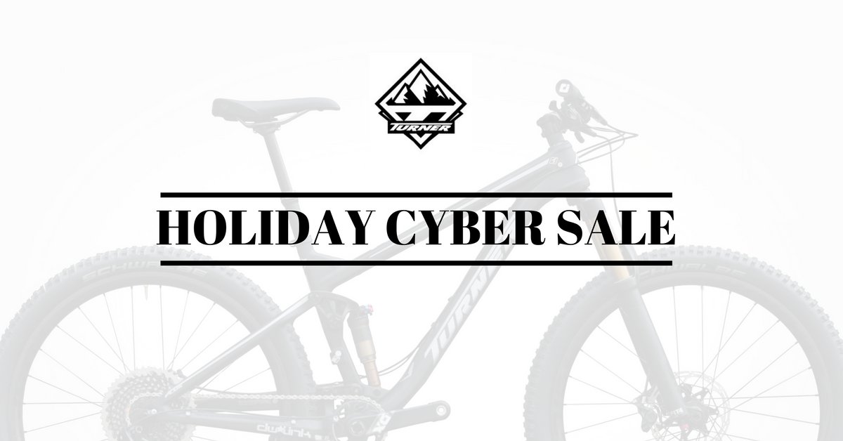 FirstTracksPR's tweet photo. Turner Holiday Cyber Sale - Take 10% Off Rider Direct Pricing on All Bikes with discount code: RIDETURNER https://t.co/T6pcSCM03K https://t.co/O0TOJnjcDr