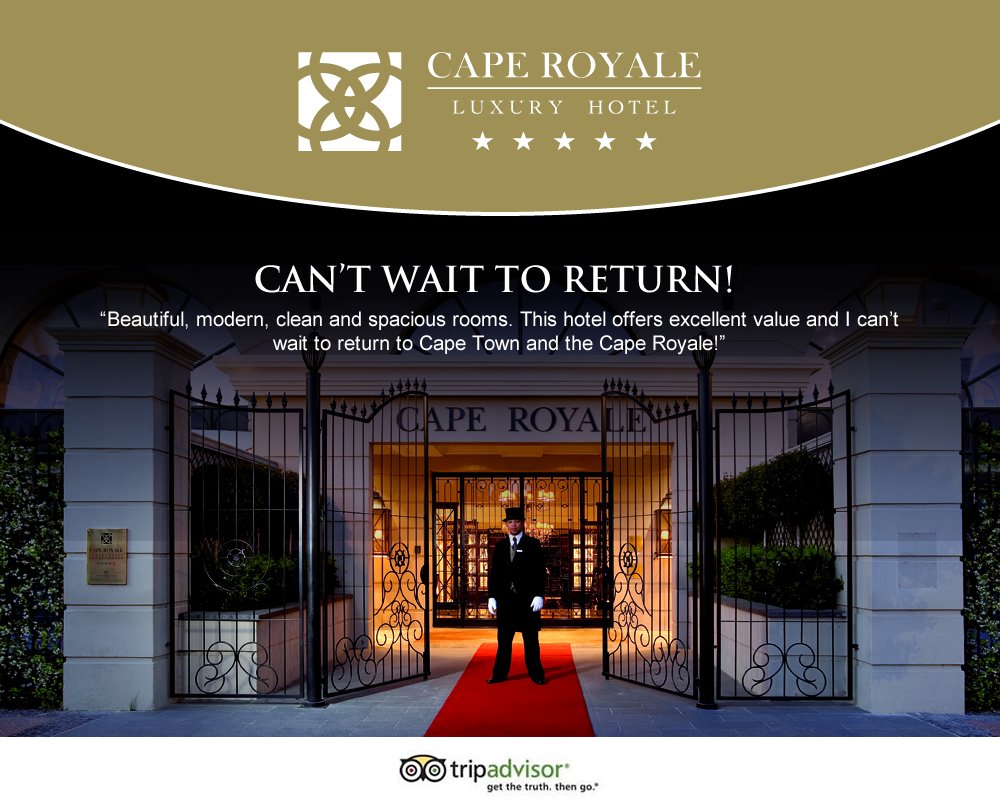 Cape_Royale's tweet photo. “This hotel offers excellent value and I can't wait to return to
Cape Town and the Cape Royale!" - @TripAdvisor
https://t.co/zX8vbKw3k2

#CapeRoyale #LoveCapeTown #TravelCapeTown https://t.co/ycSIHr1n4A