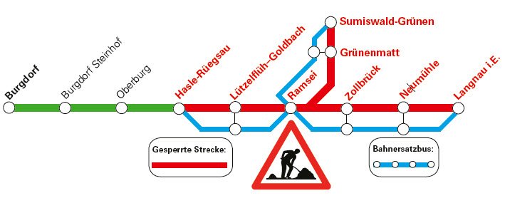 blsAG's tweet photo. Bahnersatz im #Emmental: Am 25. u. 26. November werden alle Züge zwischen #Hasle-Rüegsau und #Langnau sowie #Ramsei und #Sumiswald-Grünen durch Busse ersetzt. Grund: Bauarbeiten in Ramsei. #BLS https://t.co/CCS43HLRrA https://t.co/EcatiWKnPN