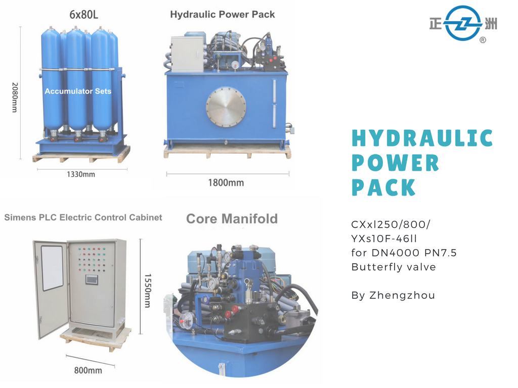 Hydraulic Power Unit(HPU) for DN4000 PN7.5 Butterfly valve