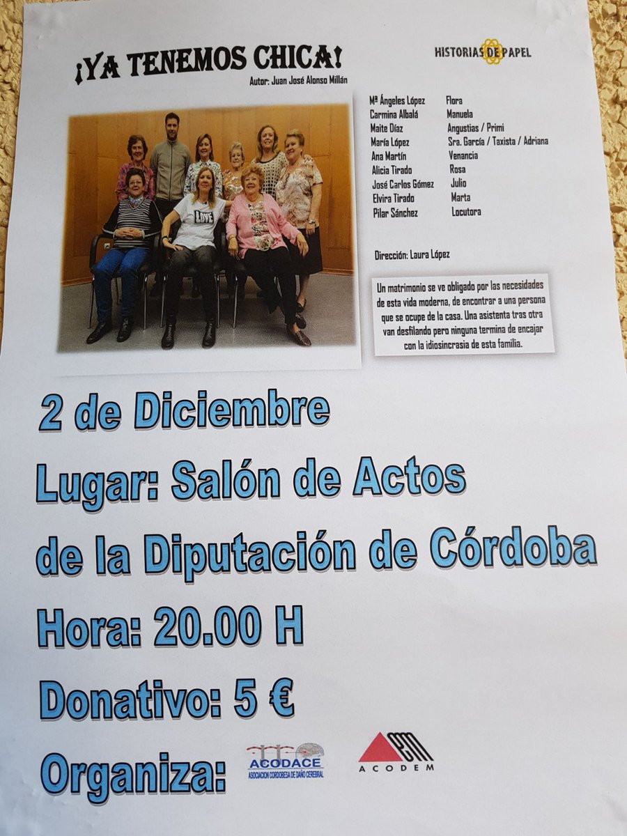 acodemcordoba's tweet photo. No te quedes sin tú entrada.Colabora con #acodem #acodace https://t.co/2lVH8bDD5g