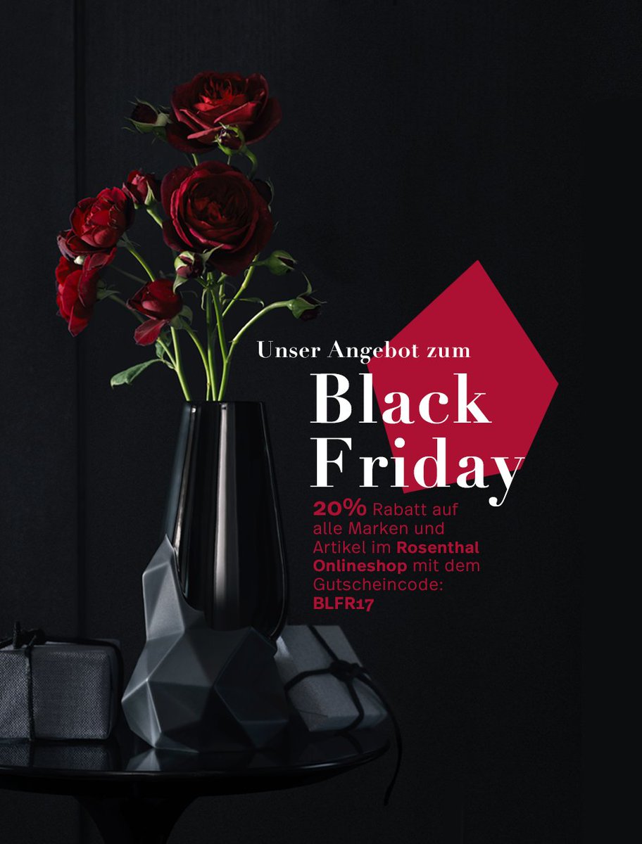 Our Black Friday deal 20% off until midnight! Enjoy shopping: rosenthal.de/de/