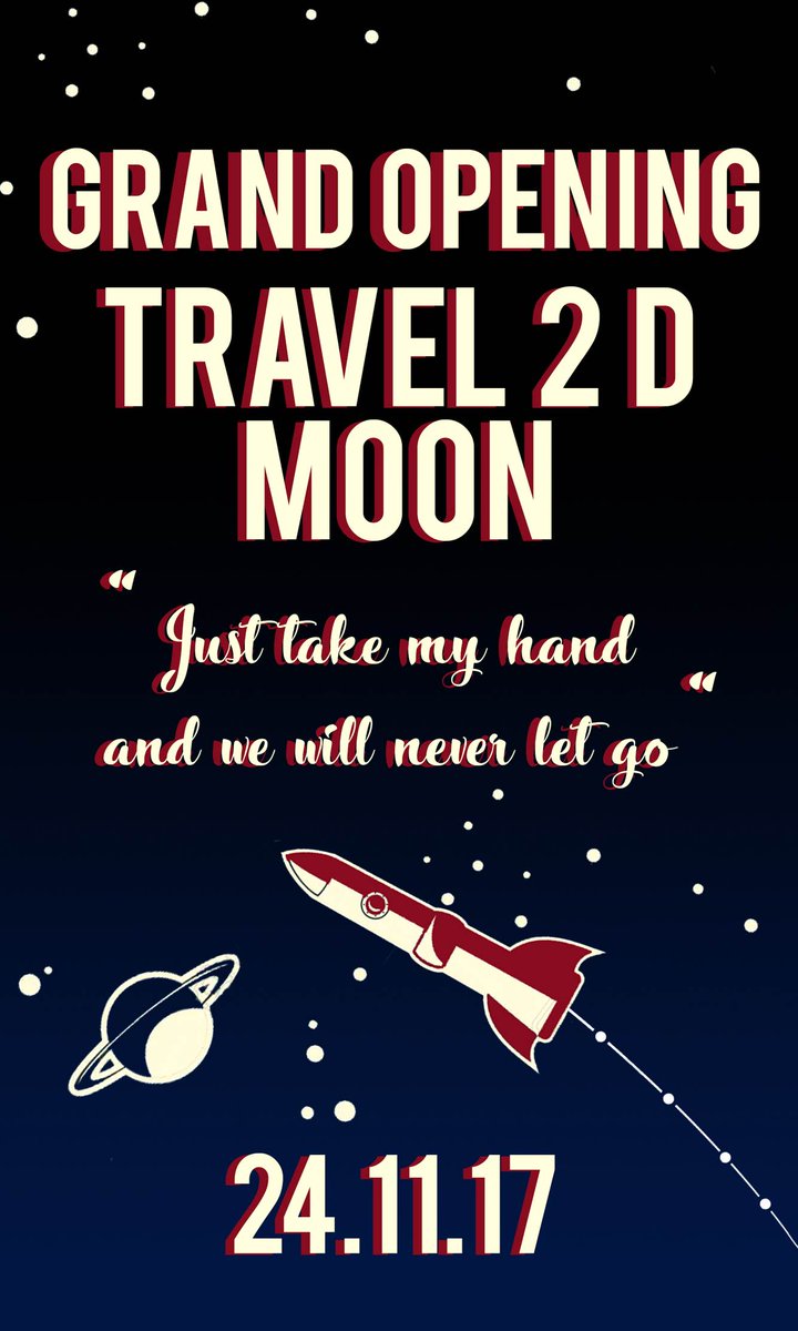 ROCK2DMOON's tweet photo. ROCK2DMOON's Grand Opening and 1st Event. #2DMoonWeGo
(n.) An exciting event to mark the opening of ROCK2DMOON. We'll make a journey to the moon and have a memorable night. https://t.co/UzoYFFWjIq