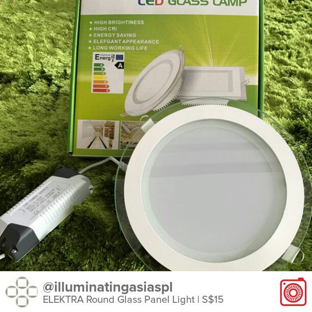 IASPL's tweet image. Selling ELEKTRA Round Glass Panel Light S$15 carousell.com/p/85547252 #carousell @thecarousell