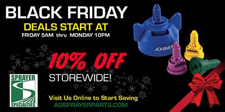 SprayerSpec's tweet photo. Shop all our #blackfriday #sales at https://t.co/jPY7ih44yO today! 10% off all of your #Agsprayer #parts needs! #HappyHolidays Sale is Friday 5am CST thru #cybermonday 10pm CST ! https://t.co/TAfnxv3zbq https://t.co/F9svnogyeQ