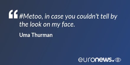 Uma Thurman hits out at Harvey Weinstein in Thanksgiving #MeToo message. quotes.euronews.com/people/uma-thu…  #allviews #quotes