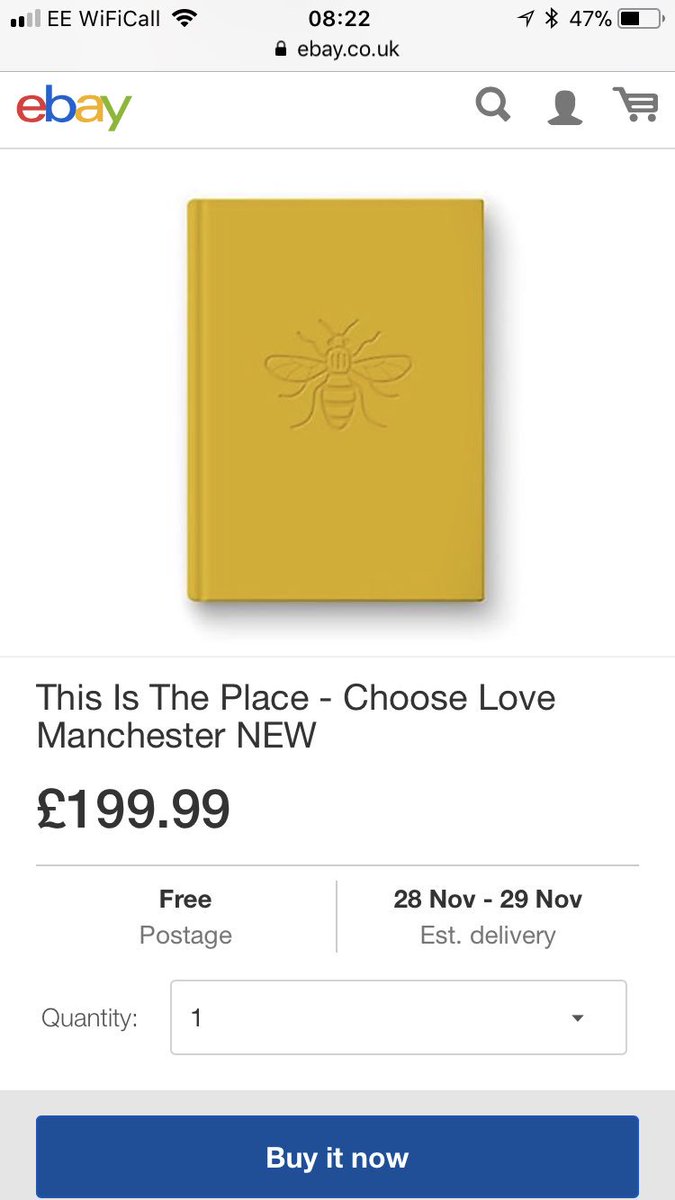 jamestorry's tweet image. Black Friday tip. Instead of paying £200 on eBay for your @thisplacemcr book, go to Waterstones. 😲