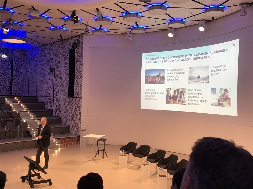 gscheithauer's tweet photo. @ChristofMascher at #Digicon2017 talks about fundamental changes in the insurance industry. #DIGICON #digitalestadtmuenchen https://t.co/VfxP8pQqEI