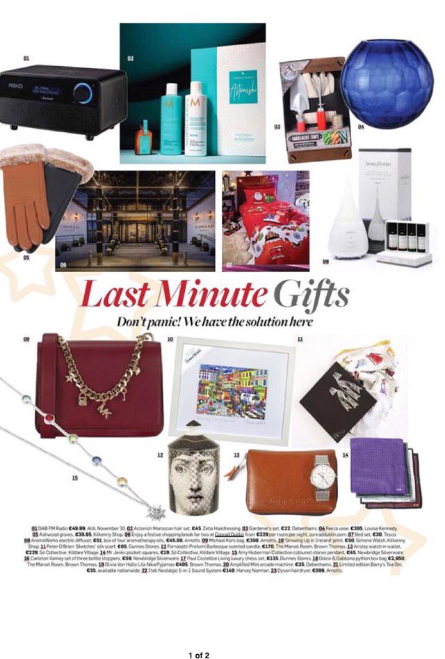 INSPIREPR1's tweet photo. #lastminute #gifts #shoppingpackage @ConradDublin thanks @bairbrepower for including @MistletoeMag @Independent_ie https://t.co/jpdde5FPrB
