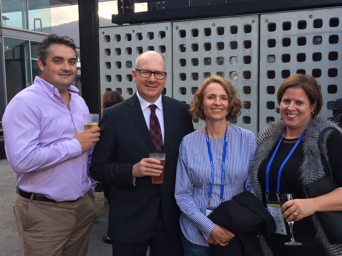 MBA_Aust's tweet photo. When CEO’s meet!  At @monamuseum @davidatkincbus CEO of @CbusSuperFund with @DenitaWawn CEO of @MBA_Aust at the Cbus Dinner at Master Builders National Conference #BuildingAus17 #thisisbuilding #mbawards17 #masterbuilders https://t.co/4rRZTZTTGU