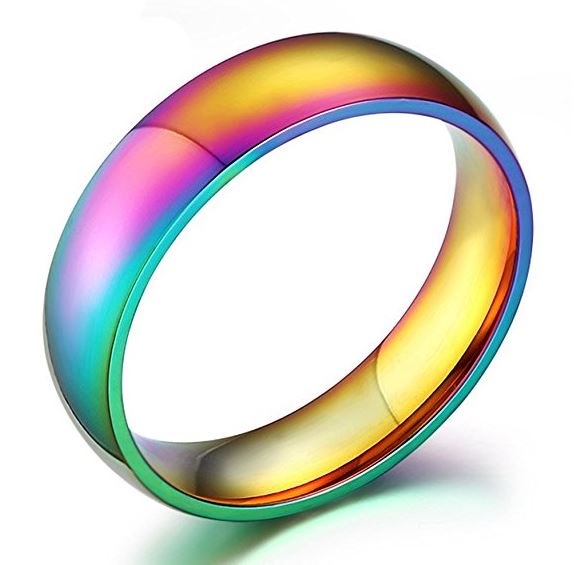 LALA JEW Stainless Steel Classic Rings Titanium Rings for Male Wedding Bands