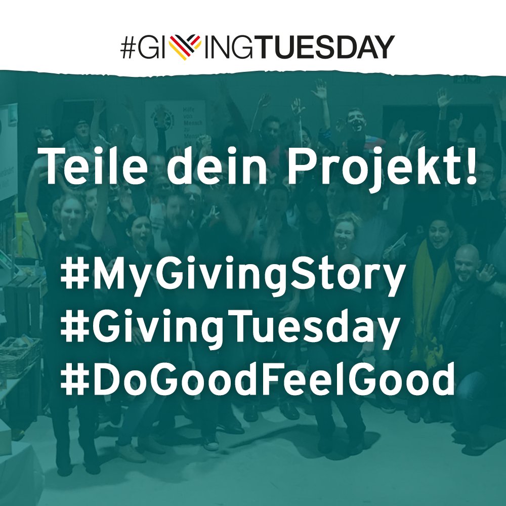 Welches soziale Projekt unterstützt du? Zum heutigen #BlackFriday möchten wir gerne deine #MyGivingStory hören und gemeinsam auf den #GivingTuesday aufmerksam machen. Mehr Infos zum #GivingTuesdayDE Aktionsabend am 28. November findest du unter givingtuesday-munich.com