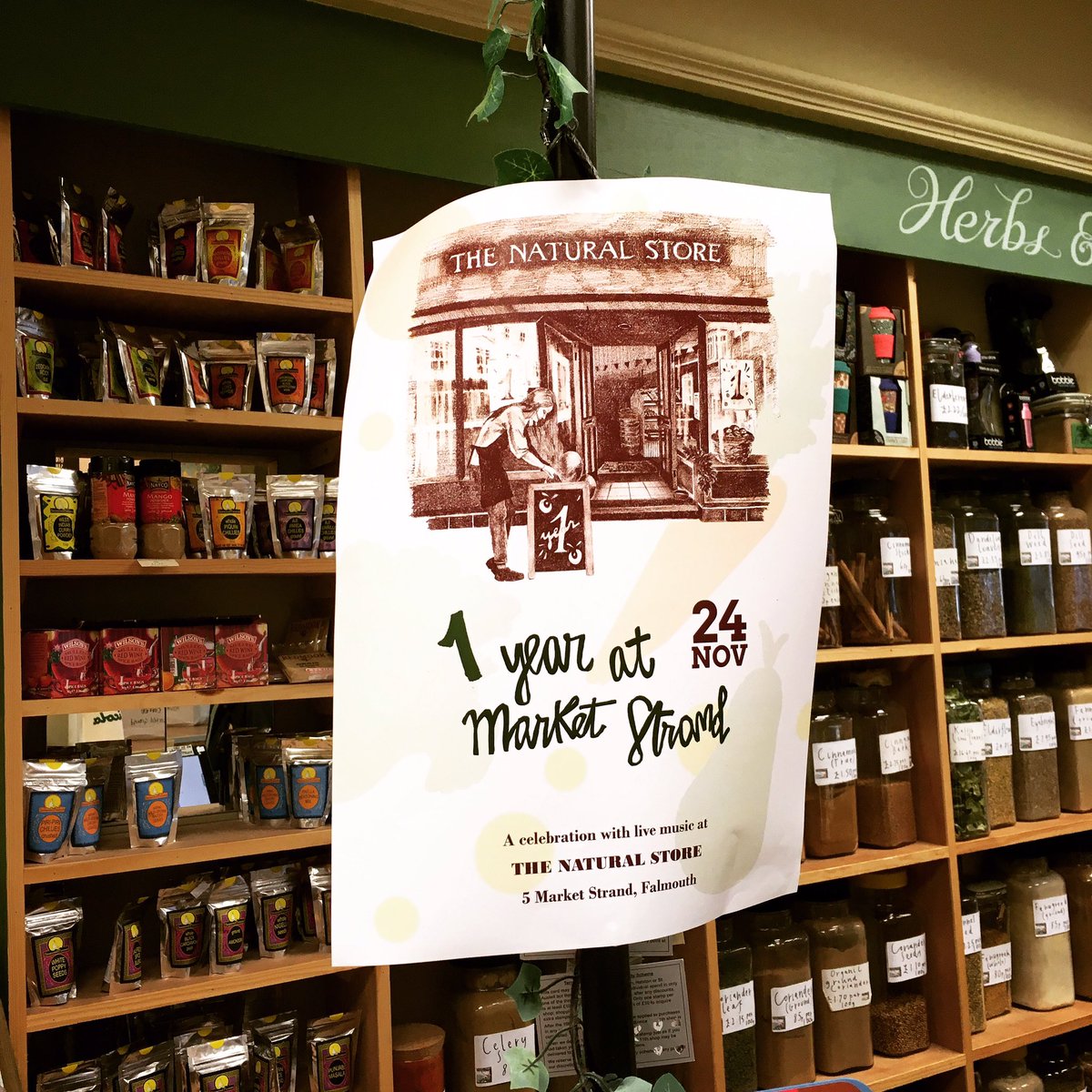 NaturalStoreFHS's tweet image. TODAY!! we're celebrating one year of #TheNaturalStore, in #Falmouth, at our new location at #5MarketStrand. Join us for a celebration with live music. From all of us here we'd like to #ThankYou for your valued custom and support 😀🙏🏻🎉 #LoveNatStore #Anniversary #Community
