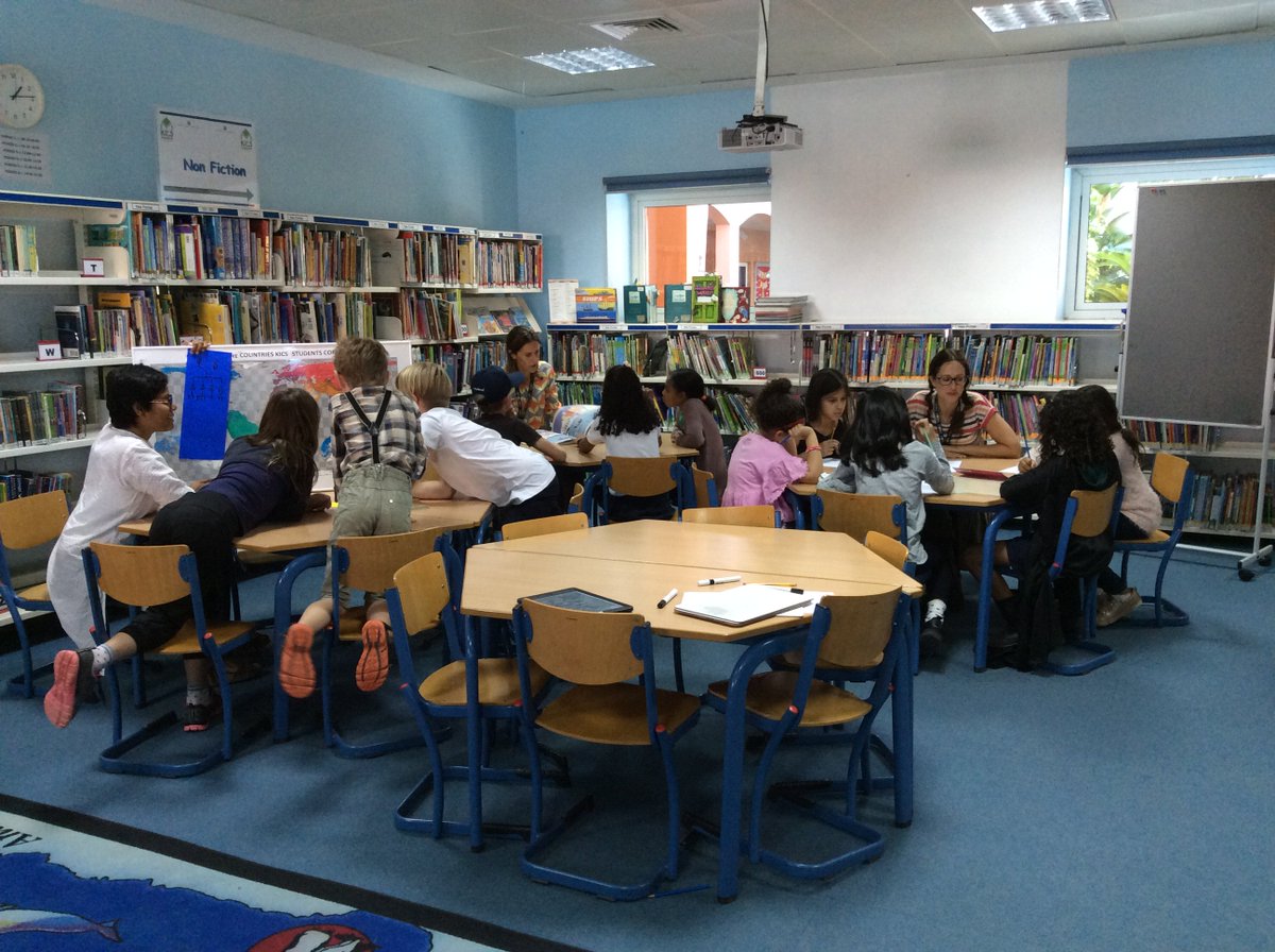 kicslibrary's tweet photo. "Talking books" in the Junior Library, last day of the book week #kicsprimary #Kicslearns https://t.co/0Suff6KjNp