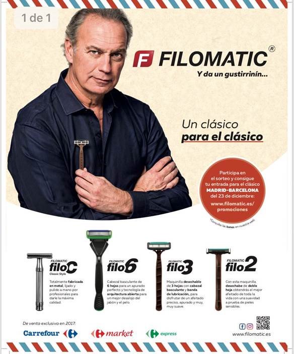 PersonalityMdia's tweet image. "Un clásico para el clásico" la campaña de @BertinOsborne para #Filomatic con el sorteo de entradas para Real Madrid vs. Barcelona: