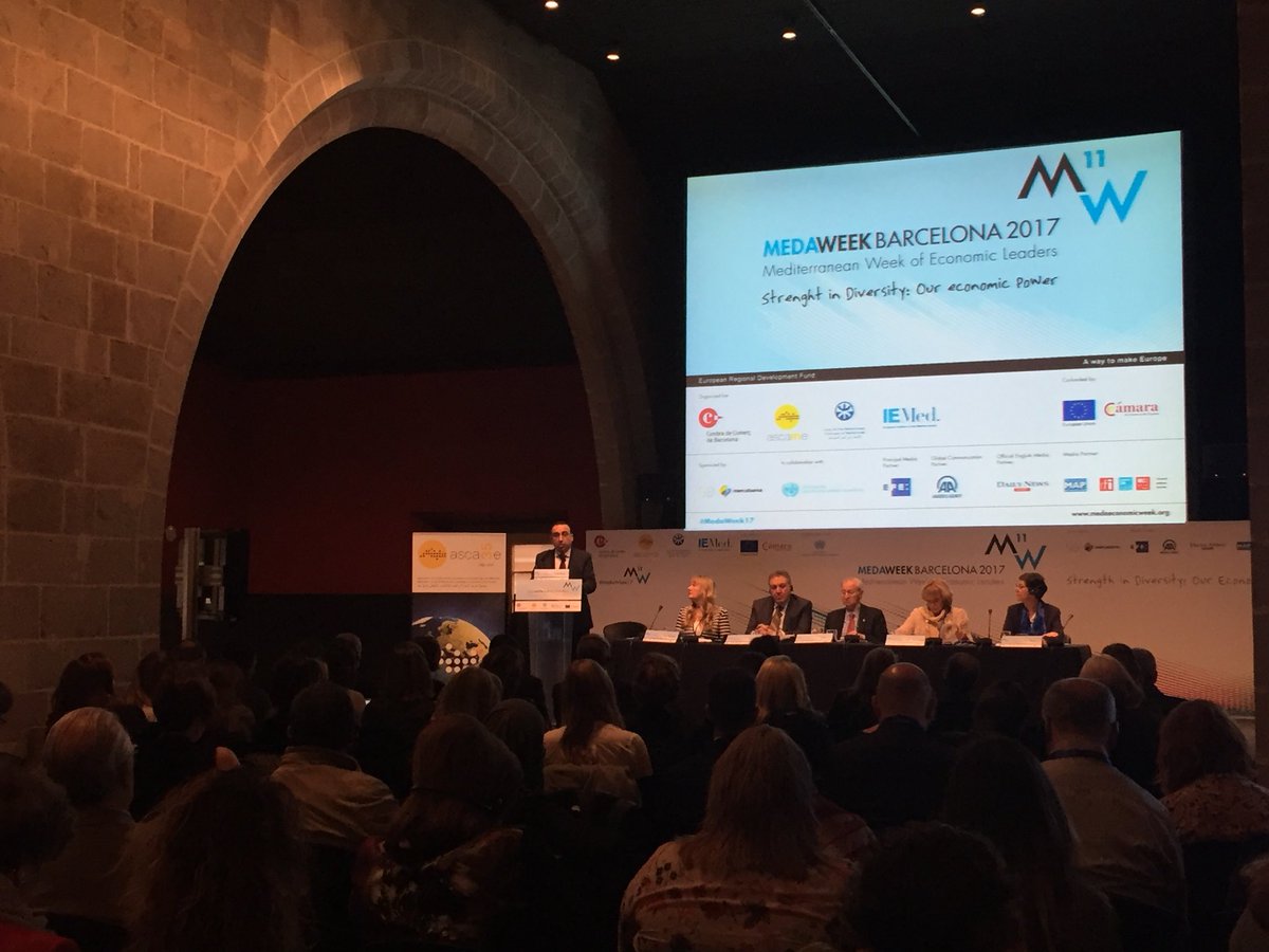euromedwomen's tweet photo. We are at the Mediterranean Women Entrepreneurs Forum! 📍 Two #entrepreneurship initiatives that we support in #Algeria and #Lybia will be presented today 📢 #MedaWeek2017 @IEMed_ @afaemmeoficial @ascameorg @UfMSecretariat @cambrabcn https://t.co/b2h8tNznJ4