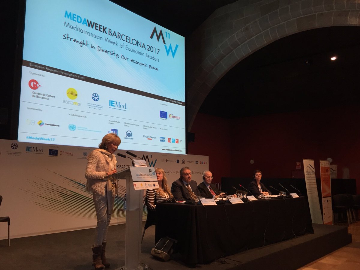 euromedwomen's tweet photo. We are at the Mediterranean Women Entrepreneurs Forum! 📍 Two #entrepreneurship initiatives that we support in #Algeria and #Lybia will be presented today 📢 #MedaWeek2017 @IEMed_ @afaemmeoficial @ascameorg @UfMSecretariat @cambrabcn https://t.co/b2h8tNznJ4