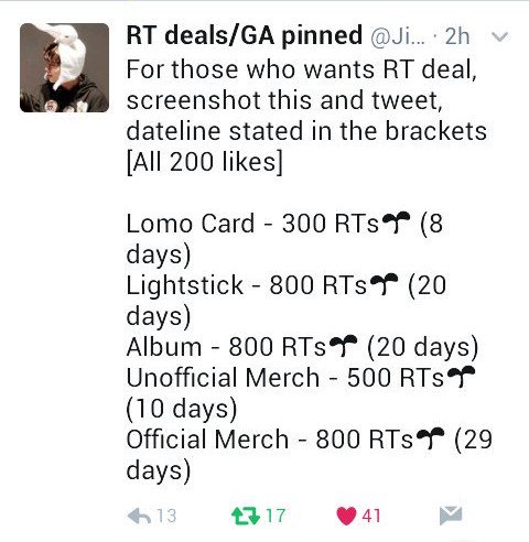 cozweyoung's tweet photo. Dear compassionate and sympathetic fans,
Please help me gain πββοΈ800 rts and 200 likes for a lightstick in 20 daysπββοΈ I have no money to buy such luxury so I beg your milisecond.
P.S This is my first ever rt deal so please help a potato find happiness.
#DanielRTdeal https://t.co/xX6qH1p6gt