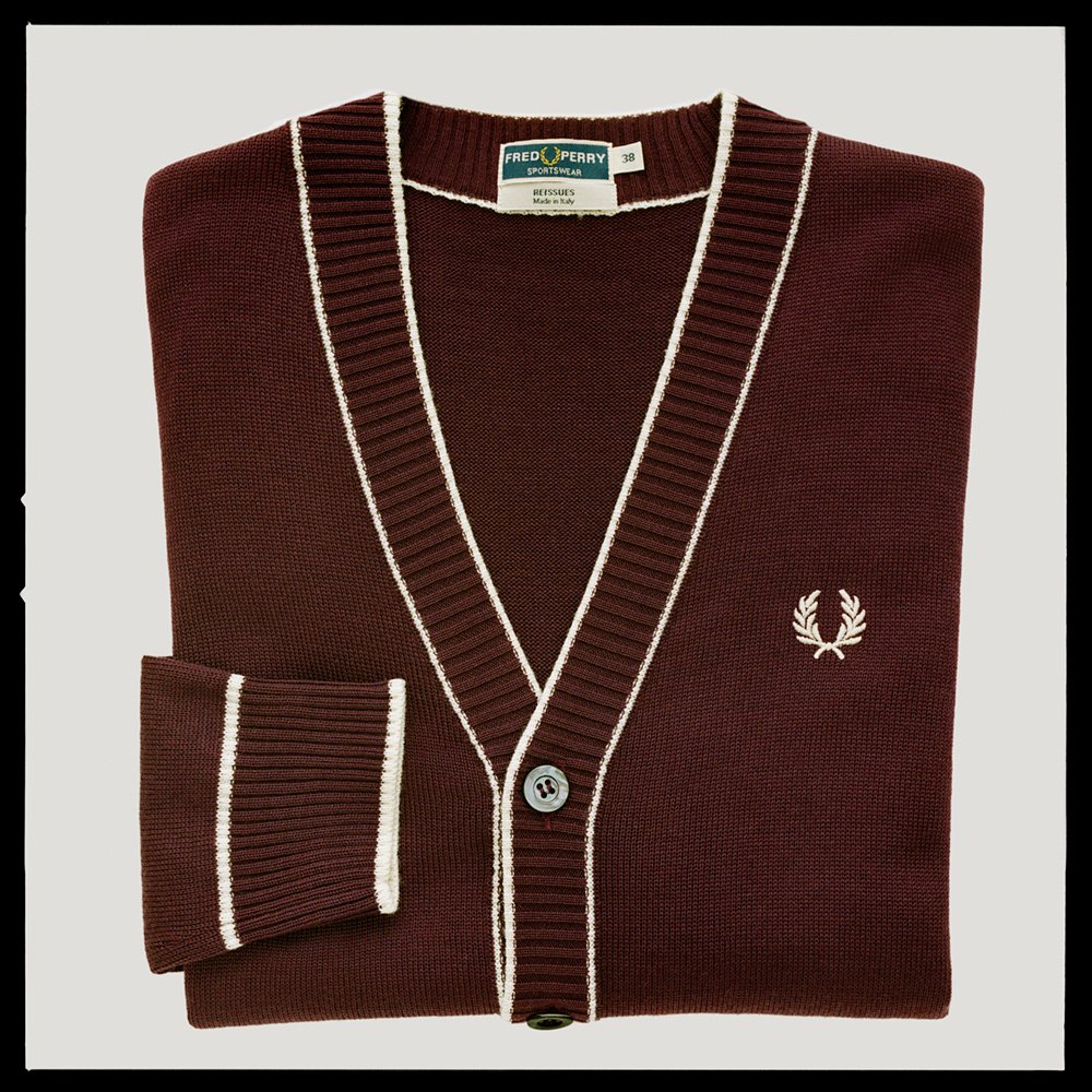 fred perry tipped cardigan