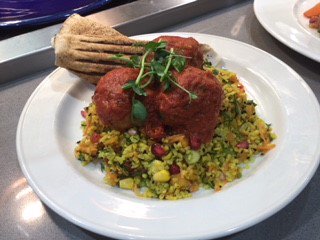 Happy Thanks Giving ! Check out these yummy little numbers
Maple &amp; mustard glaze turkey, cranberry, carrot &amp; herb stuffing, rosemary creamed potato,  pancetta brussels,.
Turkey meatballs, pomegranate, corn, and squash tabbouleh, grilled flat bread, smoked garlic &amp; tomato sauce