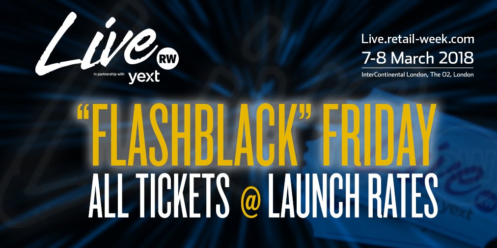 Luke_Teachen's tweet photo. ANNOUNCEMENT!!! It's Black Friday and here at @RetailWeek Towers we have a very special offer!! Ticket Prices are down to £796.50 per person a massive 50% off contact me on 0207 715 6085 to book your tickets! https://t.co/1NyILh1PoH