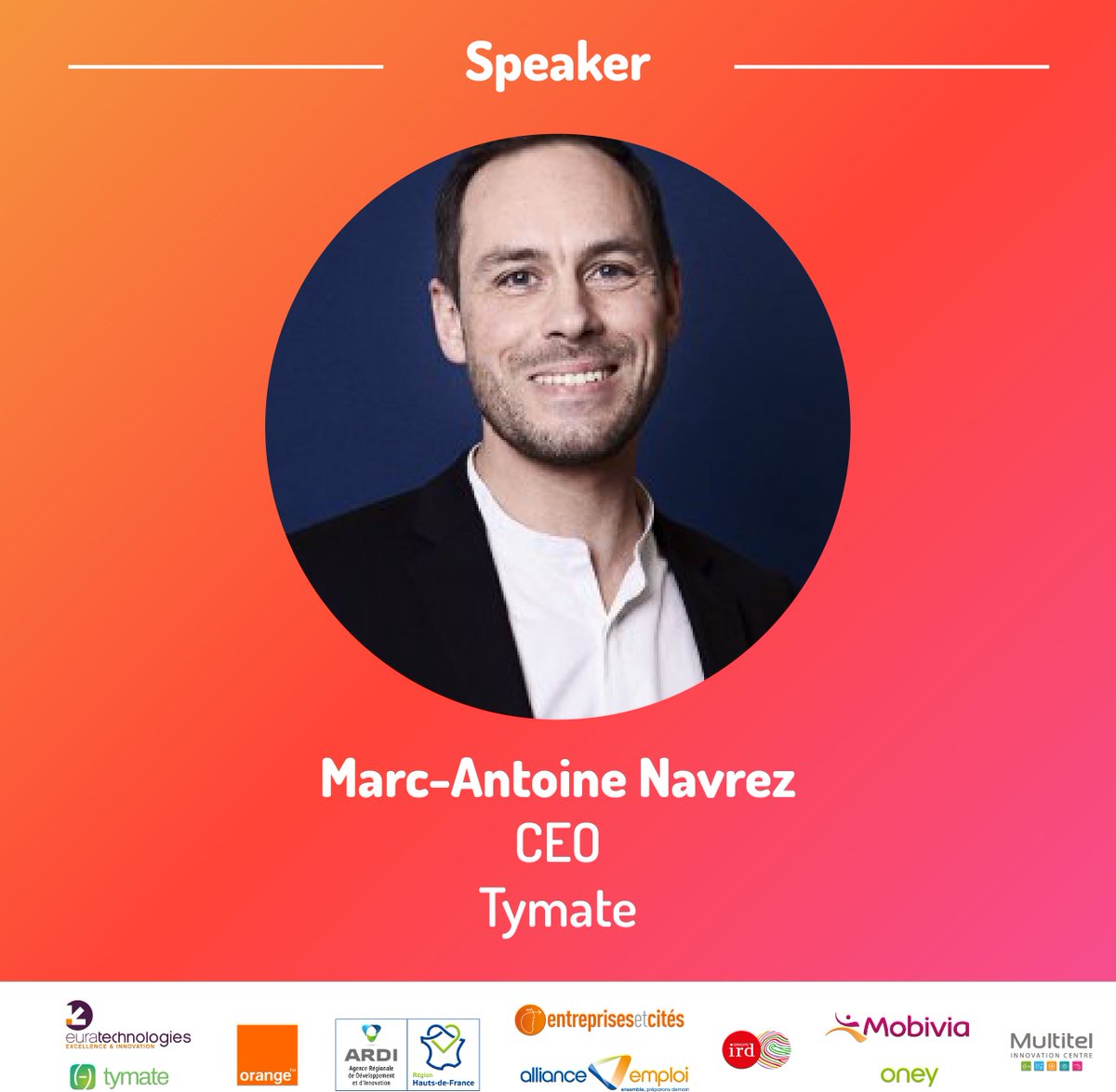 Cheerslemvmt's tweet photo. 📆J-5 📢#CONF #SPEAKER #Cheers17 📢 Retrouvez @marcantoinavrez, CEO de @tymate dans la keynote "L'entreprise Positive, avenir de l'Homme ?" à 18h45 sur la Grande scène le 29/11 => https://t.co/OD5ZTet0BY #Innovationpositive #tousàcheers https://t.co/7rkpYxcZIw