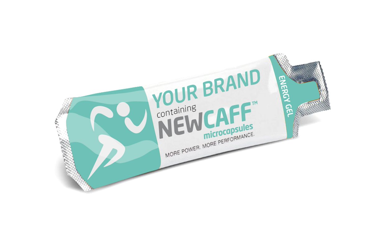 A pleasant-tasting caffeinated slow-energy gel can be developed with Newcaff™ microcapsules, thanks to its controlled release of the caffeine and non-bitter taste.