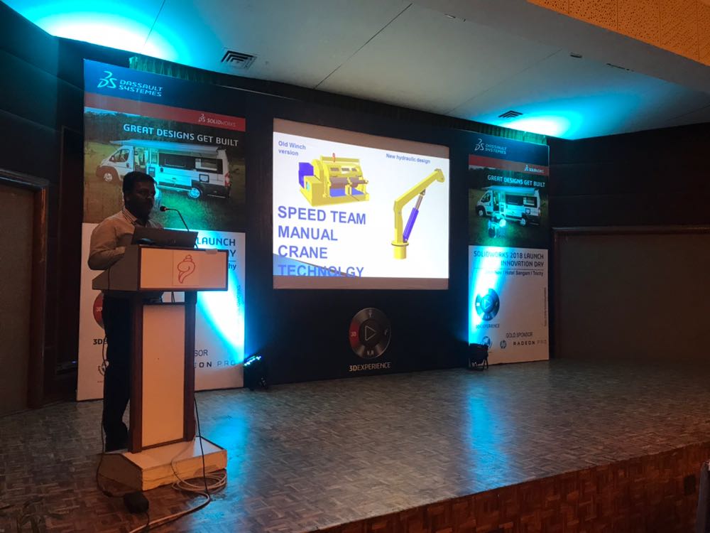 egssolidworks's tweet image. #EGSINDIA Estemeed Customer - Speed Team Manual Crane Technology Displaying their Product @SOLIDWORKS 2018 Launch #SWLAUNCH18 #SOLIDWORKSIndia @egssolidworks #EGSSW18