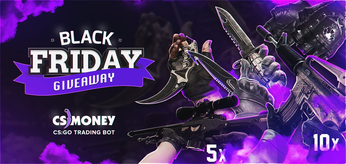 csmoneytrade's tweet photo. Black Friday Giveaway🎁
RT+Follow @csmoneytrade 
More entries https://t.co/yP78pAZ0zS https://t.co/p1o30yR0Ei