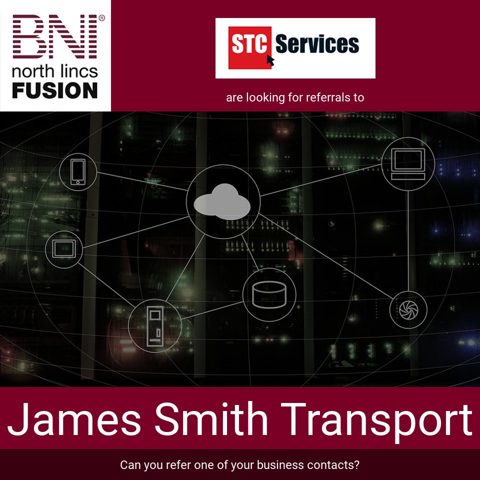 Steve at <a href="/STCservicesUK/">Steve Taylor</a> would like to help James Smith Transport with the IT systems.
Can you introduce Steve to a contact?