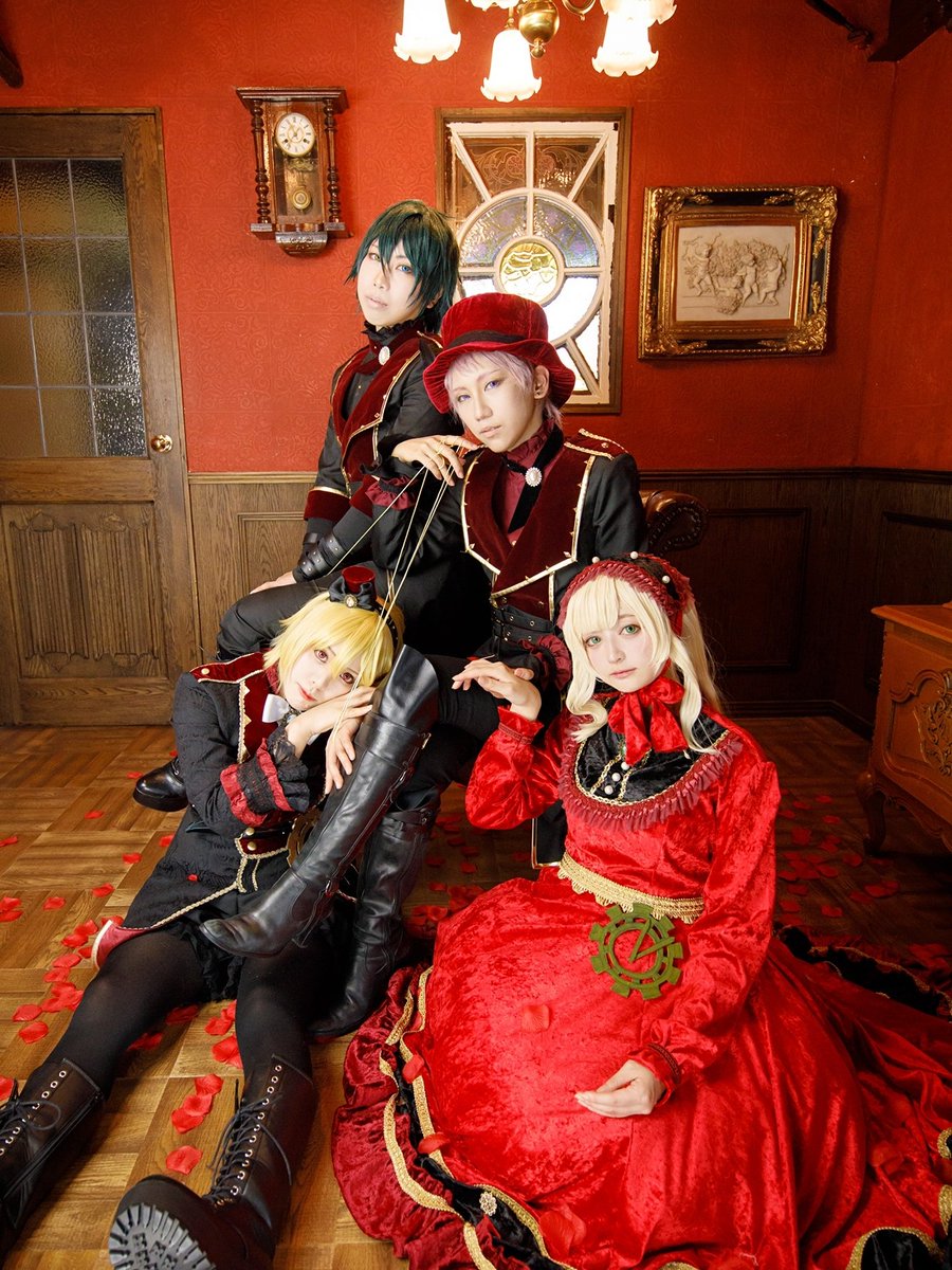 あんスタ Valkyrie 斎宮宗 コスプレ衣装（マドモアゼル付） あんさんぶるスターズ 斎宮宗 マドモアゼル コスプレ衣装 赤とブルー