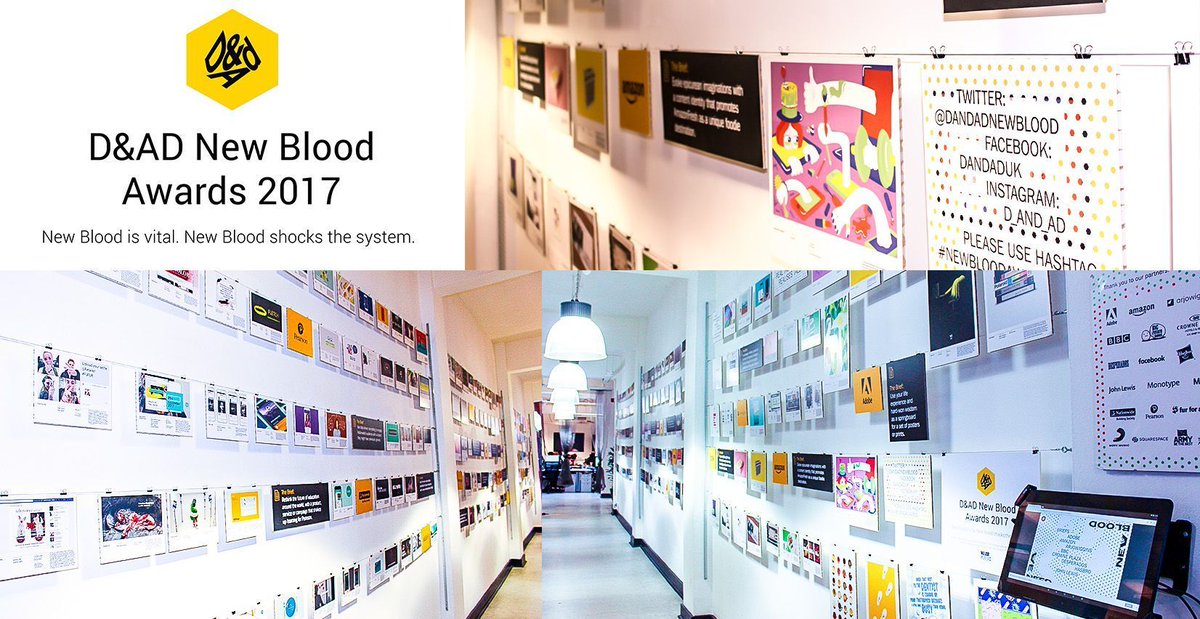 Featuring in our Major Space at the moment the 2017 D&amp;AD New Blood winners exhibition buff.ly/2A5lupv