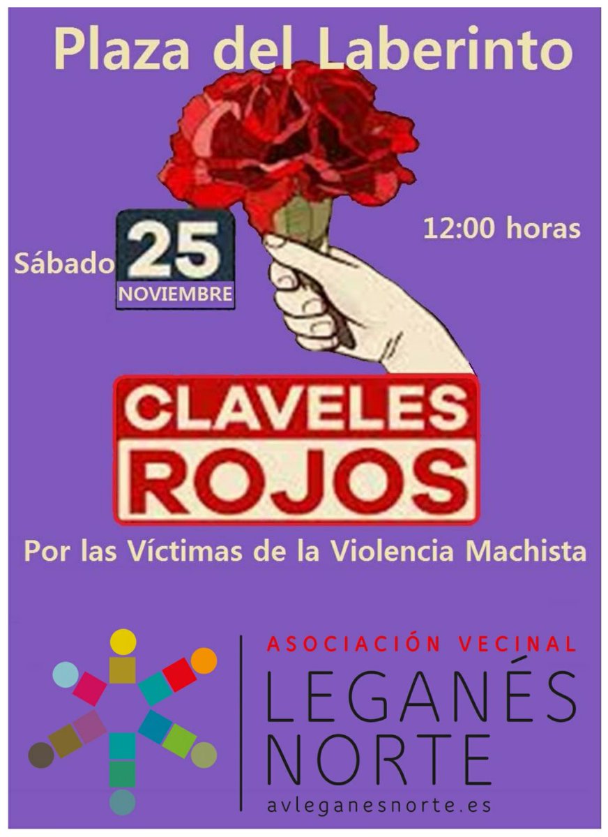 Mañana a las 12,00h en la Plaza del Laberinto, pondremos claves rojos para recordar a las víctimas de la violencia machista, mujeres y niños #25N #NiUnaMenos